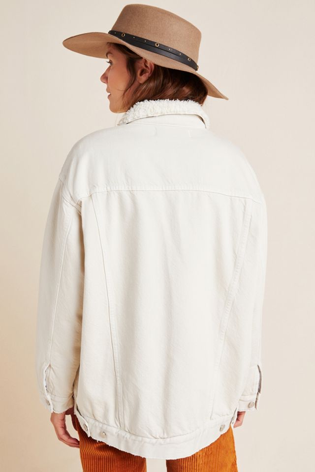 Avie Sherpa-Lined Denim Jacket #3