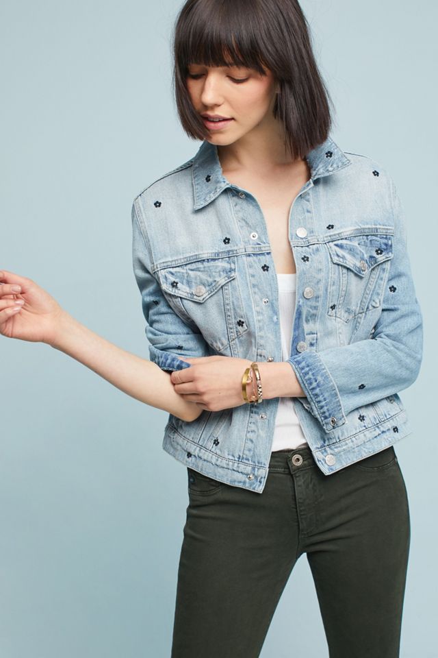 AMO Pop Floral Embroidered Denim Jacket #2