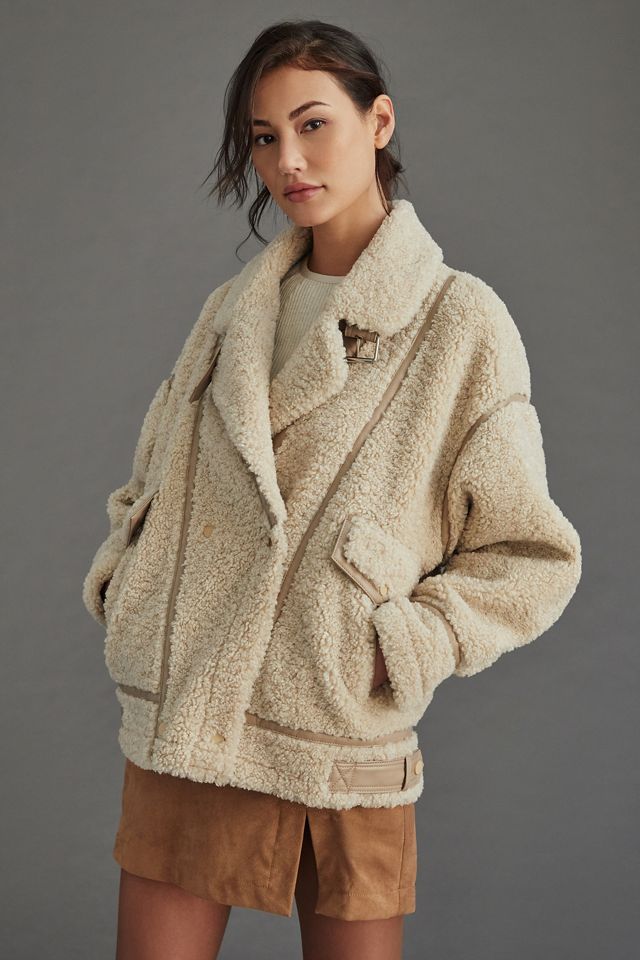 BADU  Oversized Faux Shearling Jacket – LAMARQUE