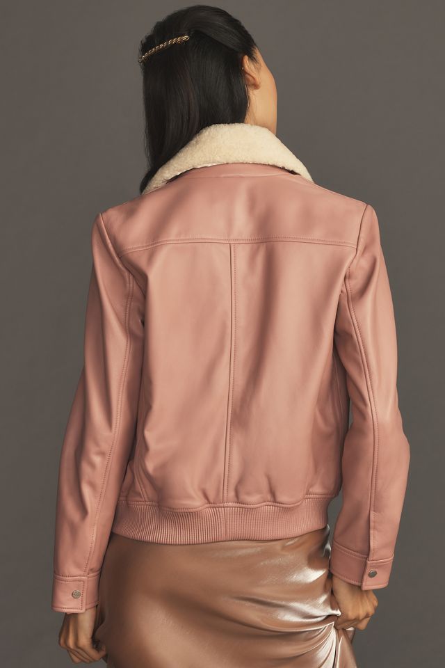 Lamarque Klemence Leather Aviator Jacket | Anthropologie