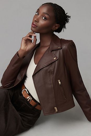 Lamarque Donna Iconic Leather Biker Jacket