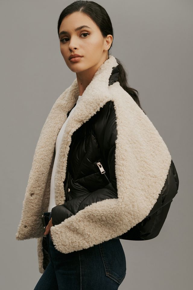 Lamarque Sharon Mixed Media Puffer Jacket | Anthropologie