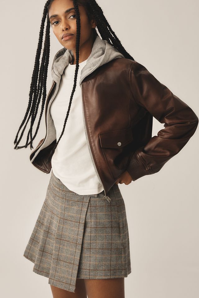 Lamarque Candace Leather Bomber Jacket #3