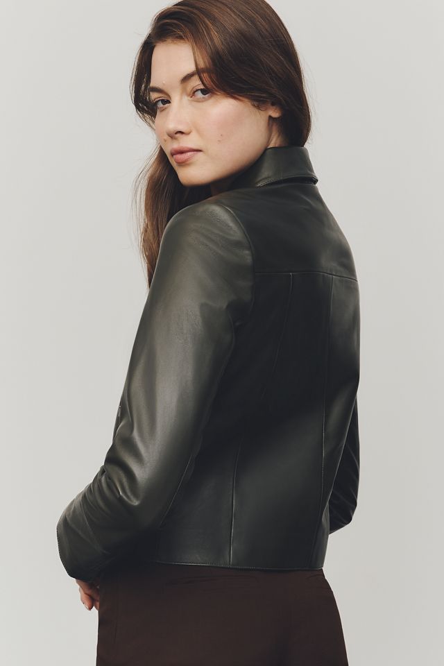 Lamarque Fitted Leather Jacket #3