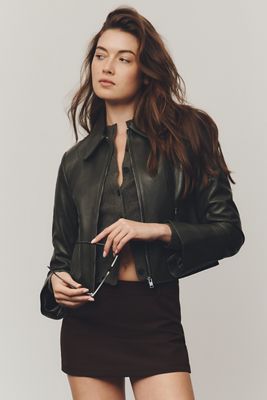 Lamarque Fitted Leather Jacket