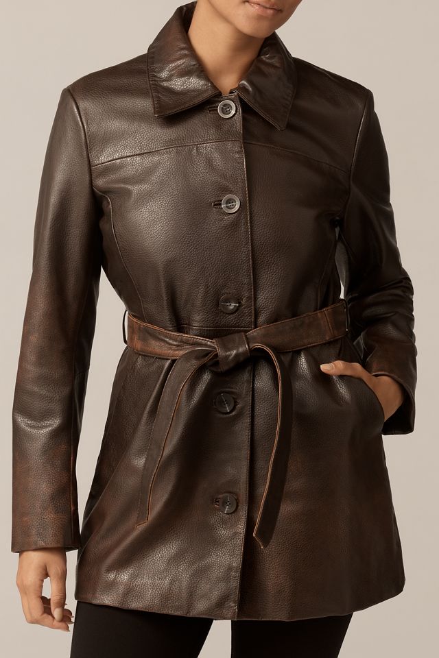 Lamarque Marlowe Real Leather Belted Jacket #3