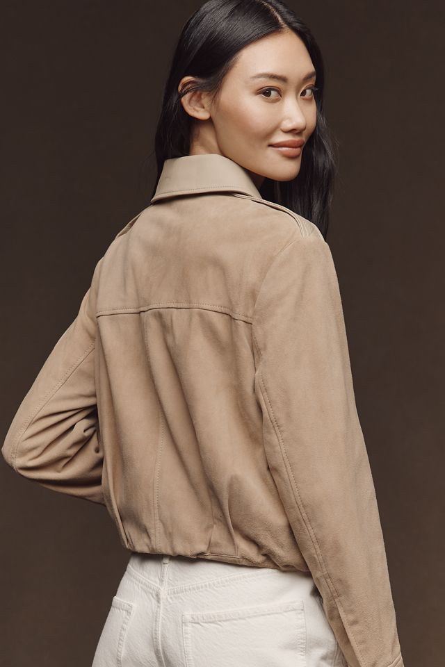 Lamarque Robbie Suede Bomber Jacket #1
