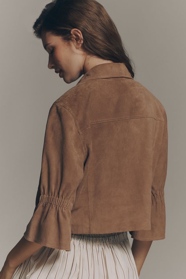Lamarque Carolina Crop Suede Jacket | Anthropologie