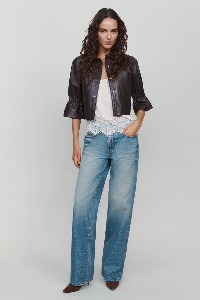 Lamarque Carolina Cropped Leather Jacket #3