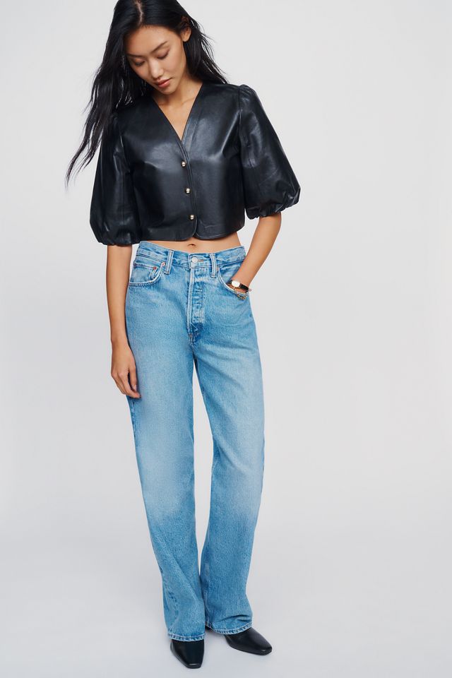 Lamarque Franka Leather Puff Sleeve Jacket #3