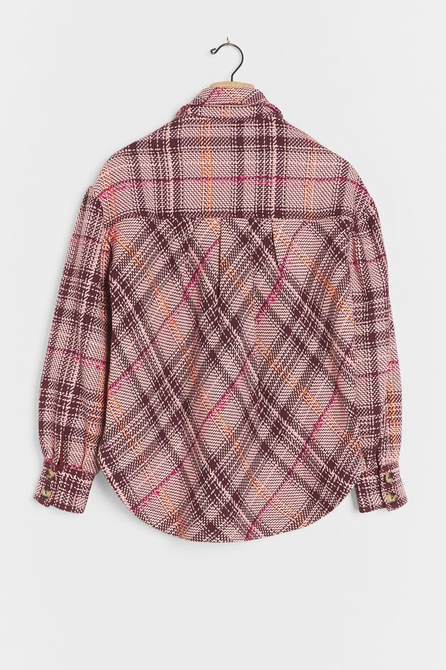 Anthropologie Hudson Plaid Shirt hotsell Jacket Shacket Size S NWOT