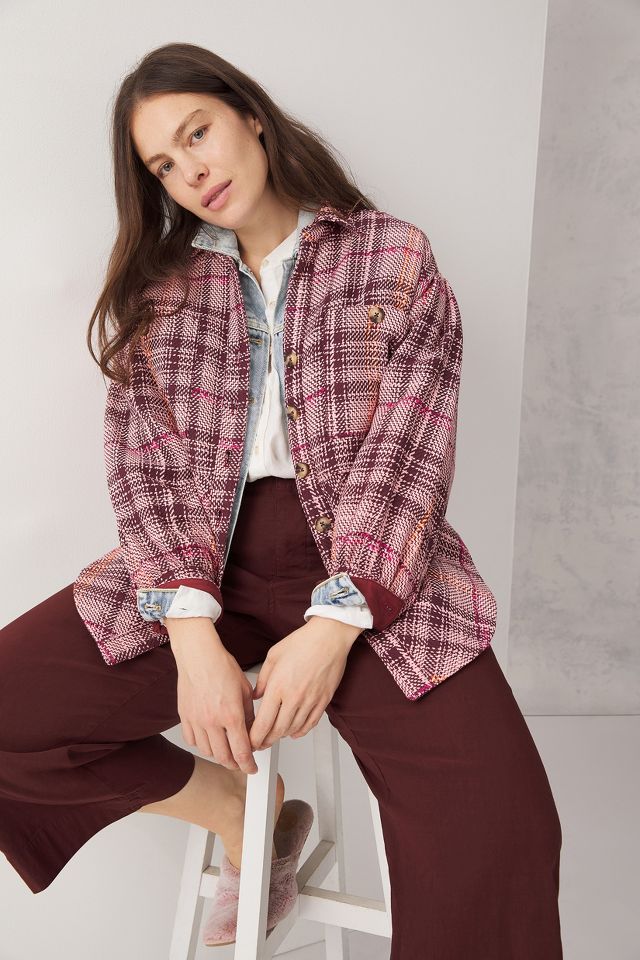 Anthropologie plaid clearance jacket