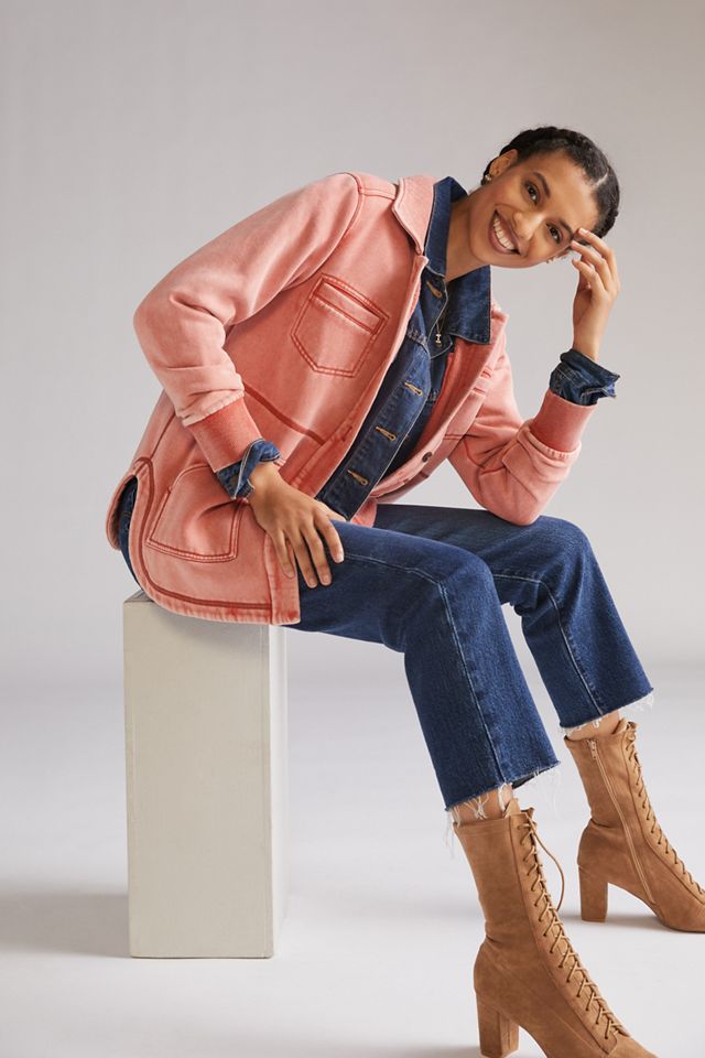 Pilcro Fleece Shirt Jacket | Anthropologie