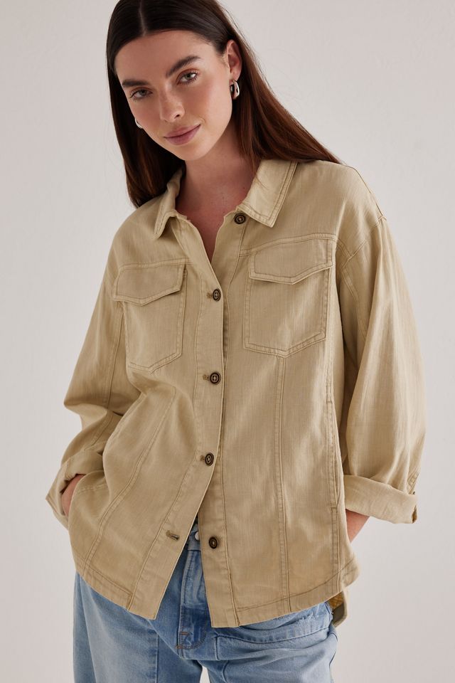 Pilcro Linen Shacket #6