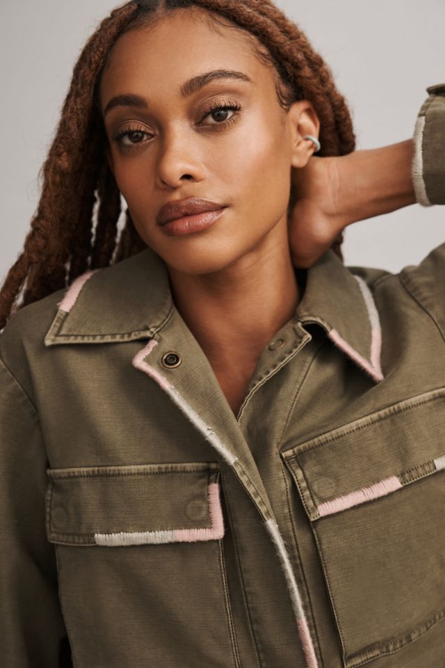 Pilcro Embroidered Utility Cropped Jacket #2