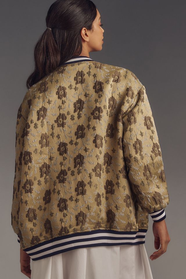 Pilcro Slouchy Floral Bomber Jacket #1