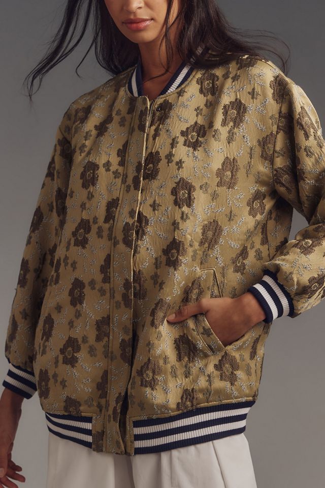 Pilcro Slouchy Floral Bomber Jacket #3
