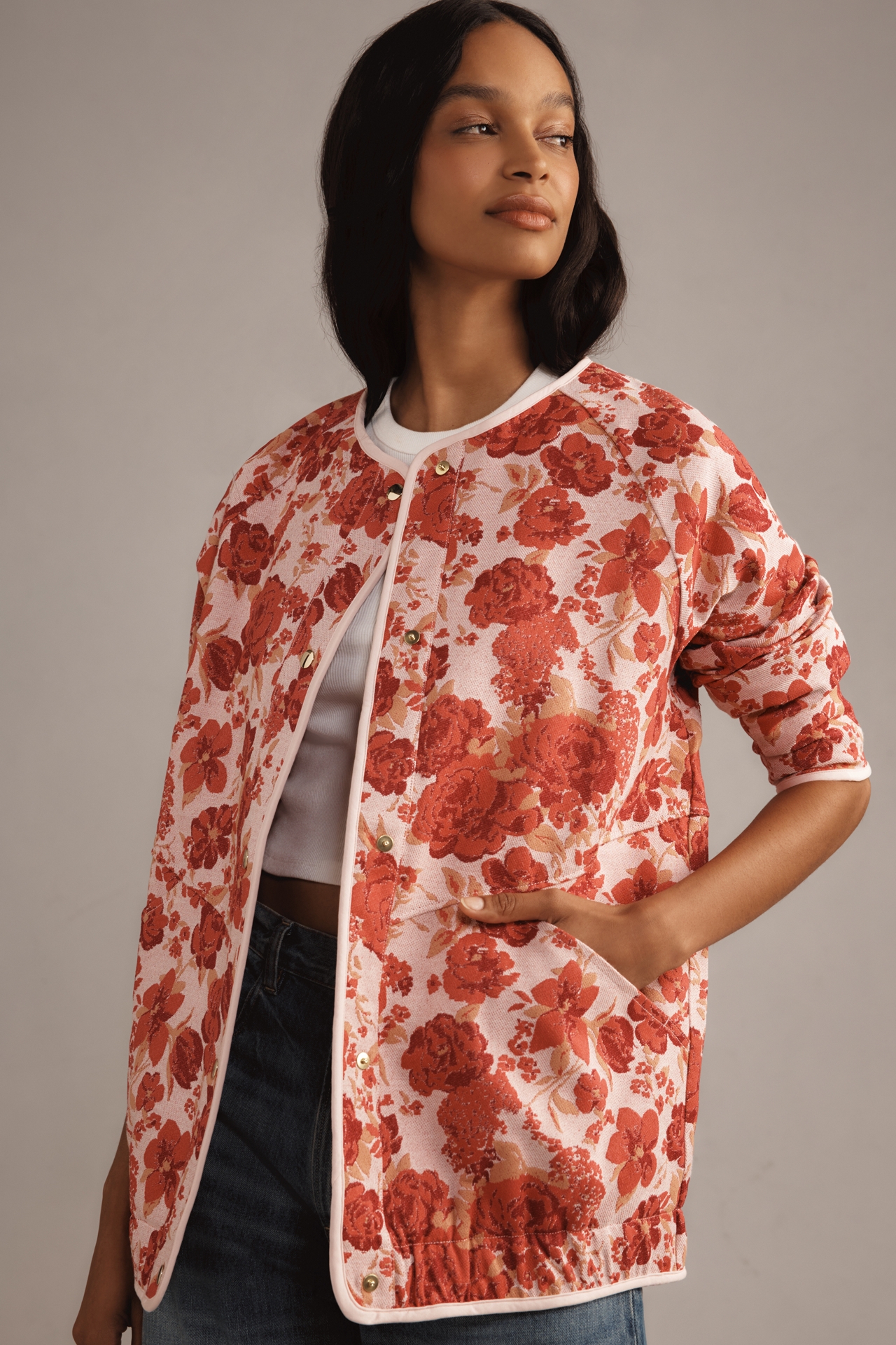 Maeve Floral Jacquard Jacket