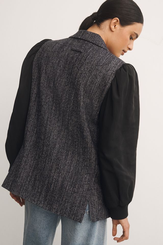 Maeve Mixed Media Relaxed Jacket #2