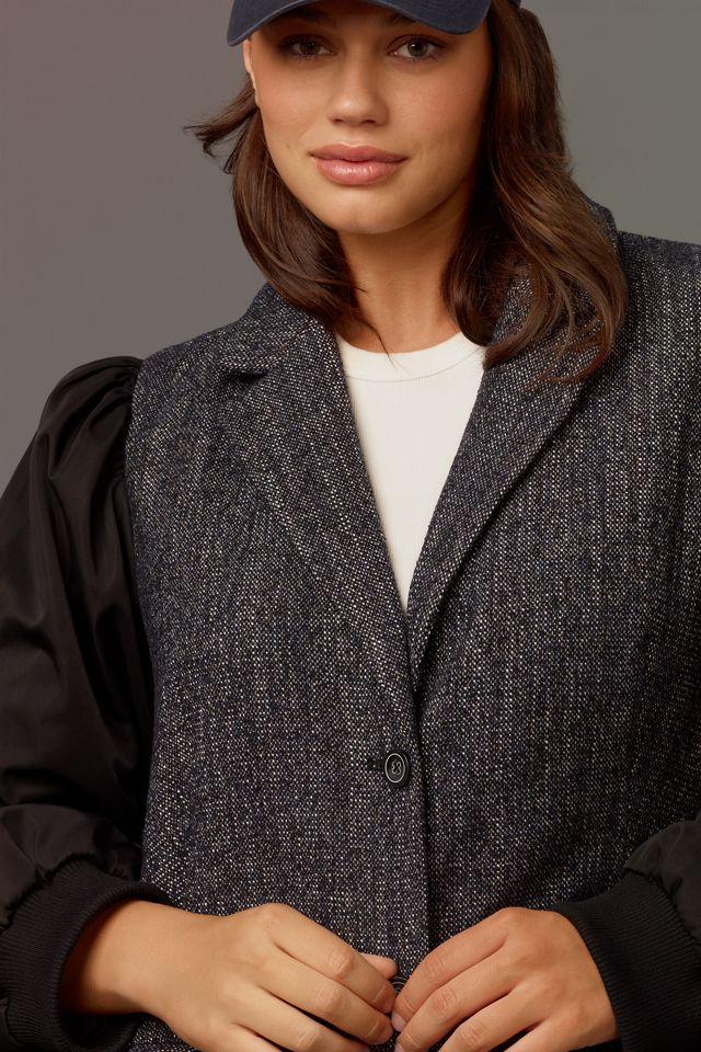 Maeve Mixed Media Relaxed Jacket #7