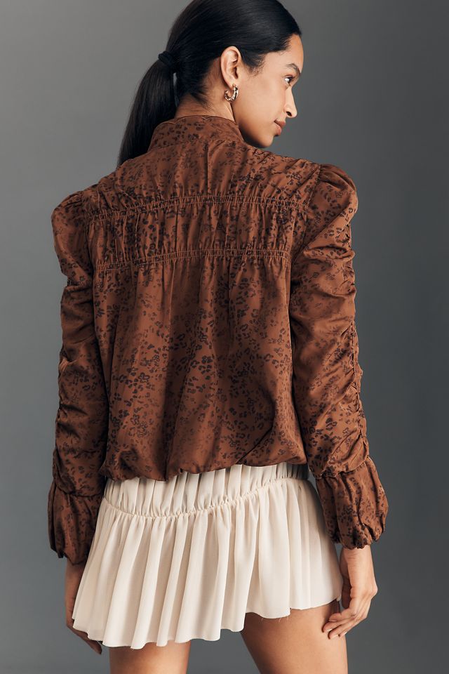 By Anthropologie Ruched Jacket #1
