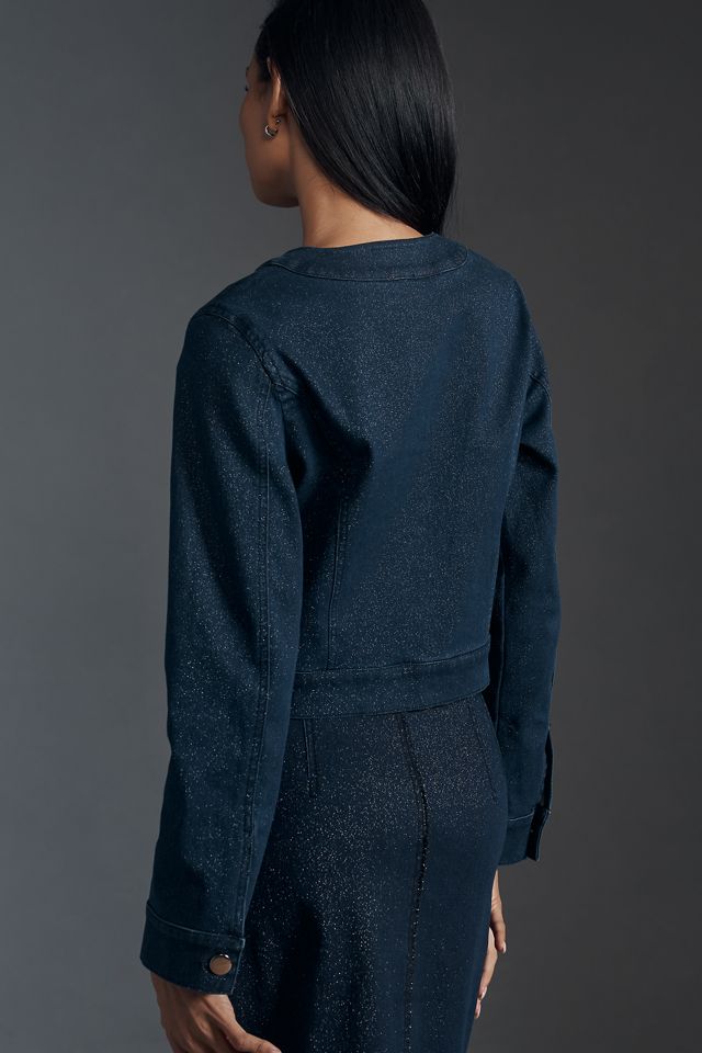 The Cora Patch Pocket Jacket by Maeve: Sparkle Denim Edition #1