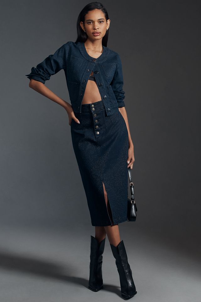 The Cora Patch Pocket Jacket by Maeve: Sparkle Denim Edition #2