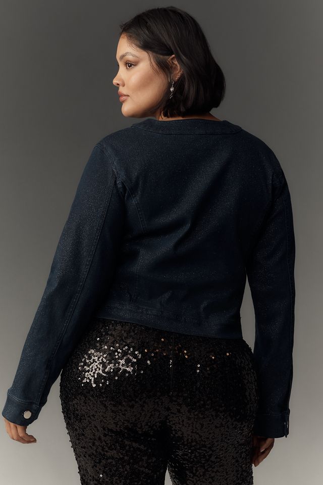 The Cora Patch Pocket Jacket by Maeve: Sparkle Denim Edition #5