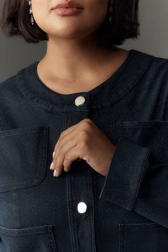 The Cora Patch Pocket Jacket by Maeve: Sparkle Denim Edition #6