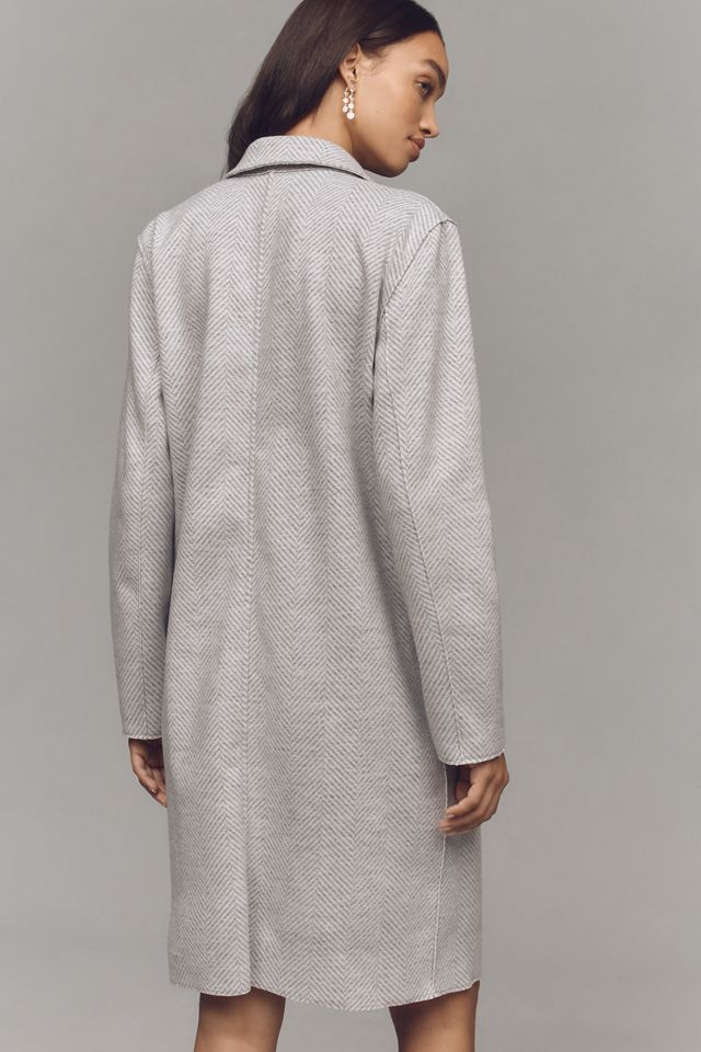 Maeve Chevron-Knit Car Coat #1