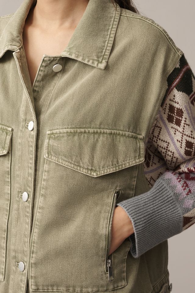 Pilcro Sweater Sleeve Utility Jacket #3