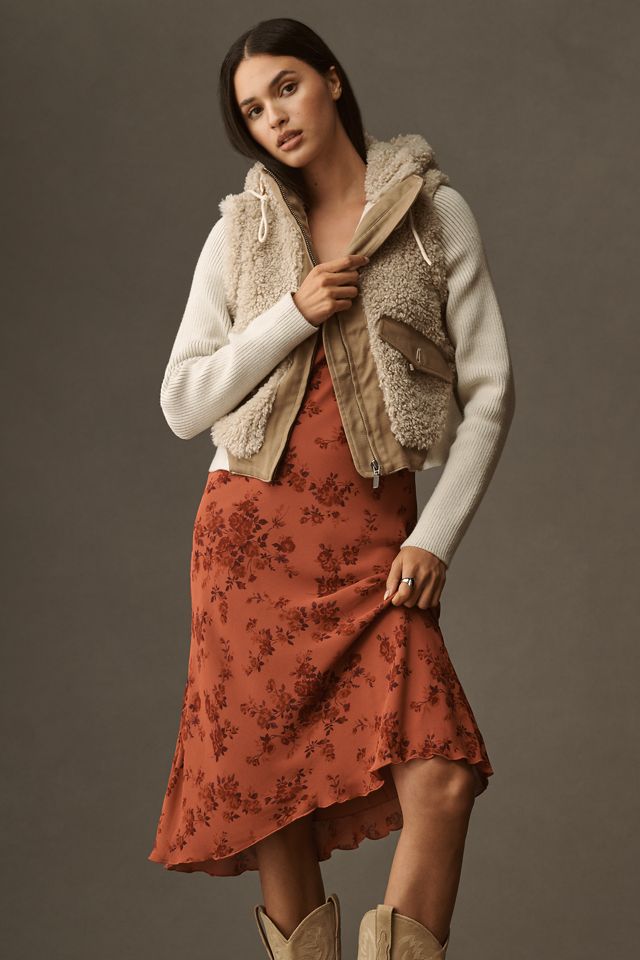 Pilcro Hooded Sherpa Sweater Jacket #4