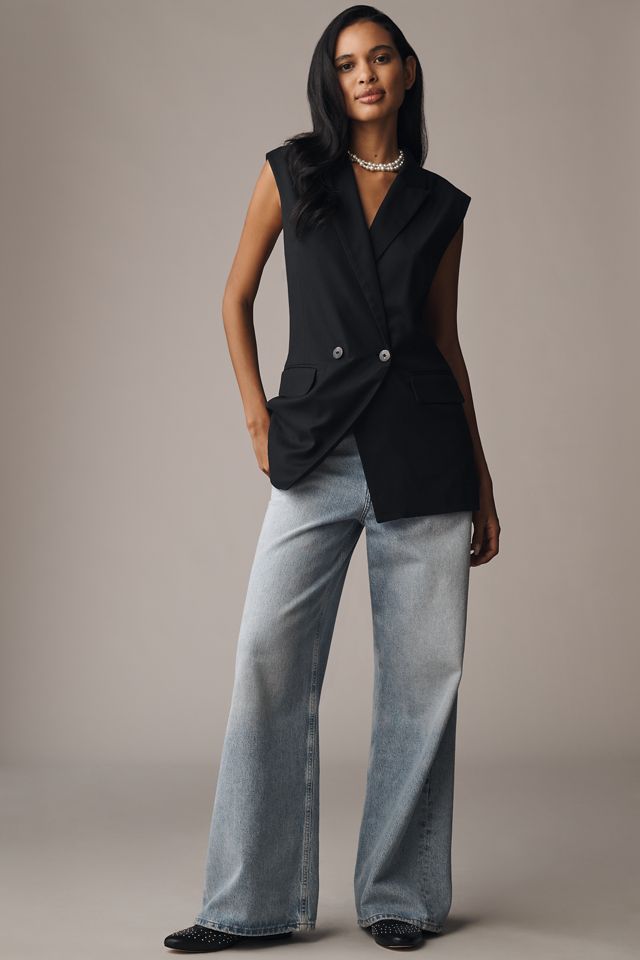 Maeve Double-Breasted Blazer Vest #2