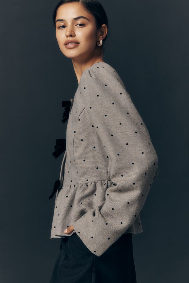 Maeve Peplum Dot Jacket #2