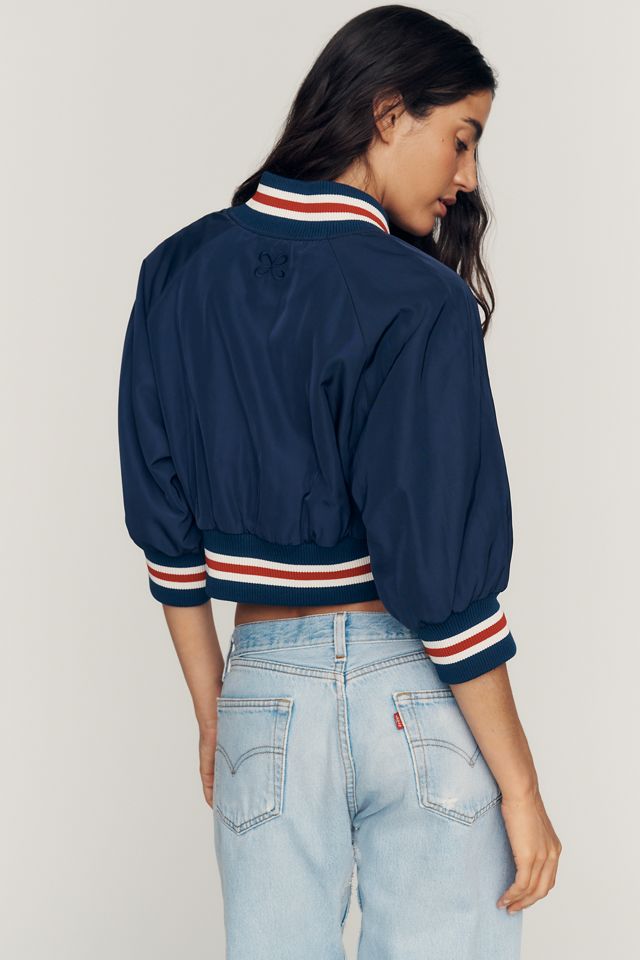 Maeve Cropped Bomber Jacket #1
