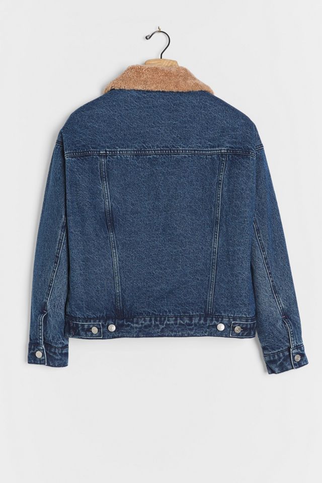 Pilcro Sherpa-Trimmed Denim Jacket #2