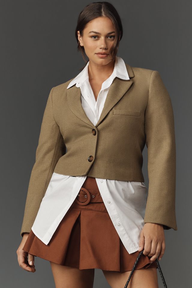 By Anthropologie Cropped Blazer #5