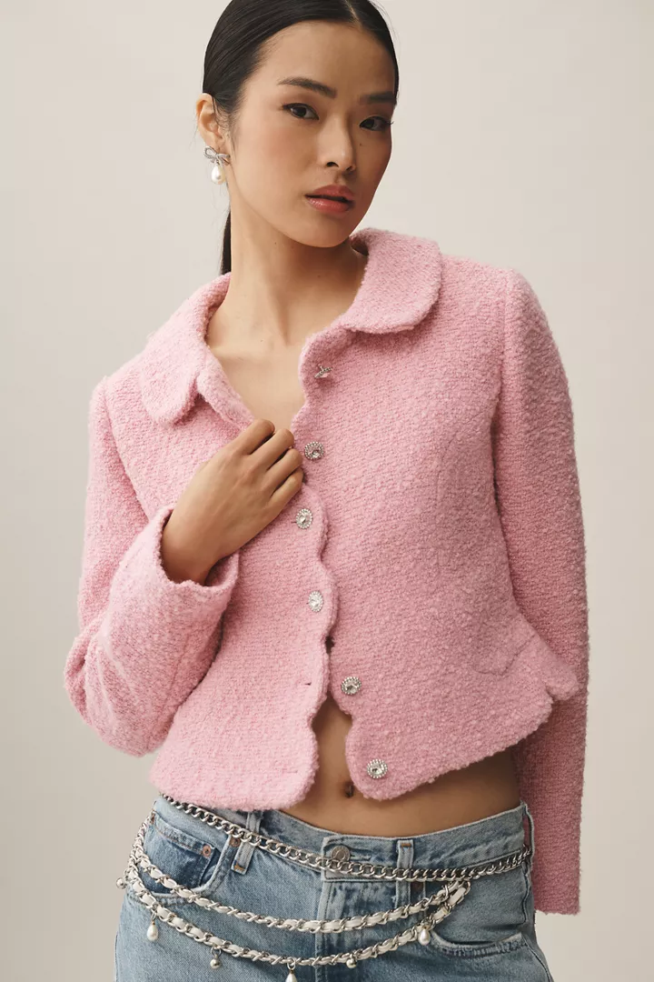 Maeve Scallop Tweed Jacket