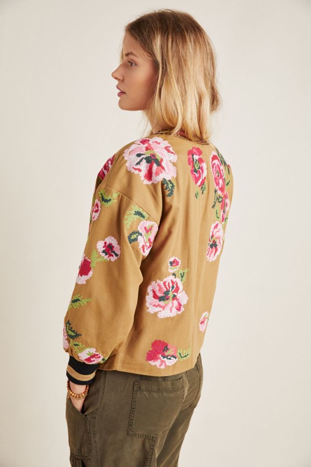 Maeve Needlepoint Bomber Jacket #1