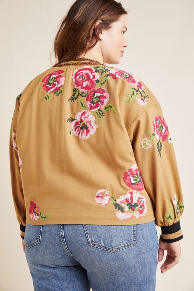 Maeve Needlepoint Bomber Jacket #7