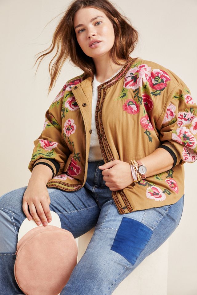Maeve Needlepoint Bomber Jacket #6