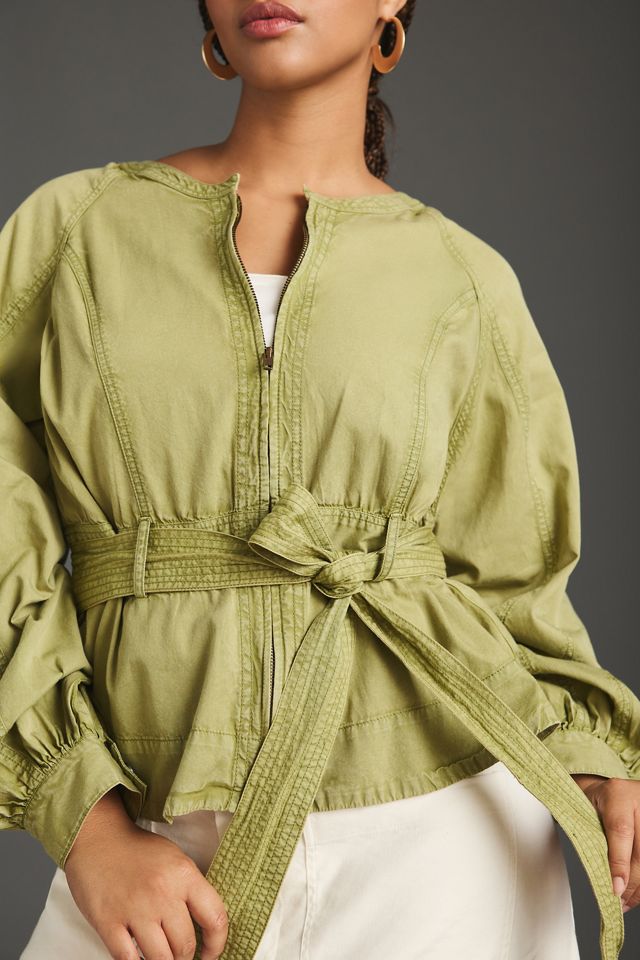 By Anthropologie Belted Utility Jacket #6