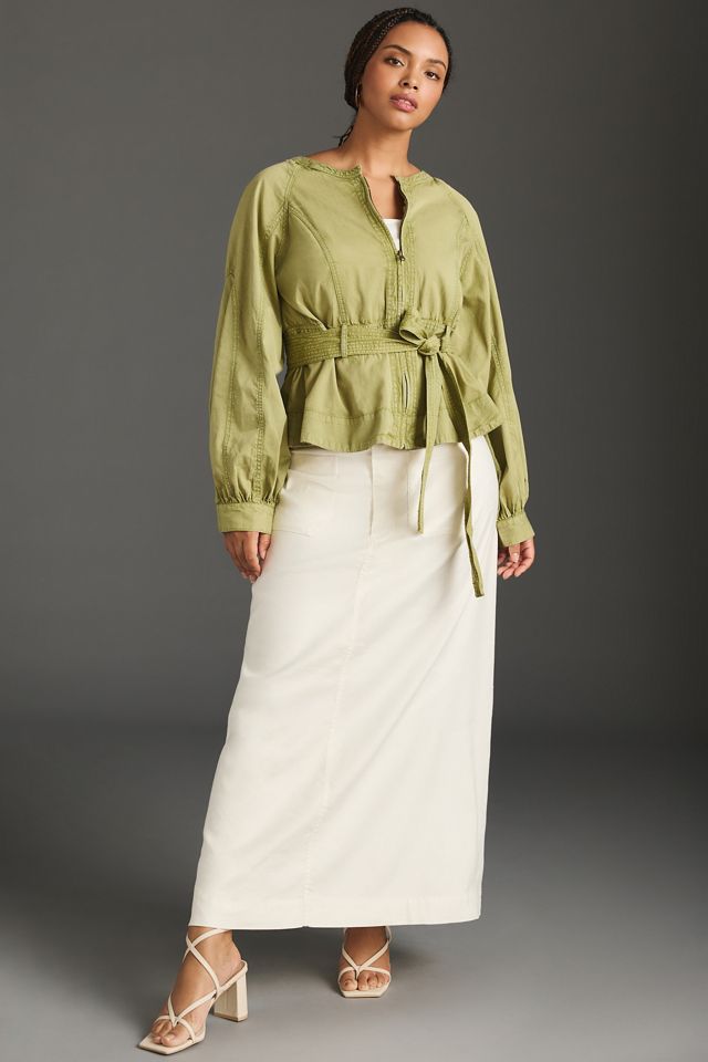 By Anthropologie Belted Utility Jacket #8