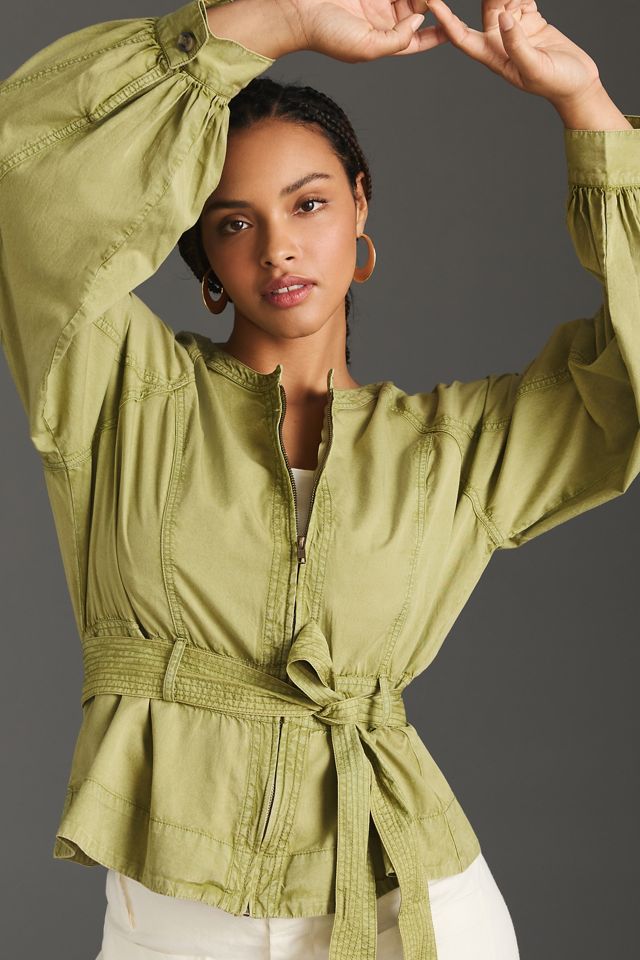 By Anthropologie Belted Utility Jacket #4