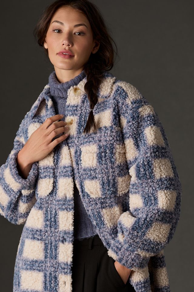 If By Sea Bouclé Plaid Long Shacket #1