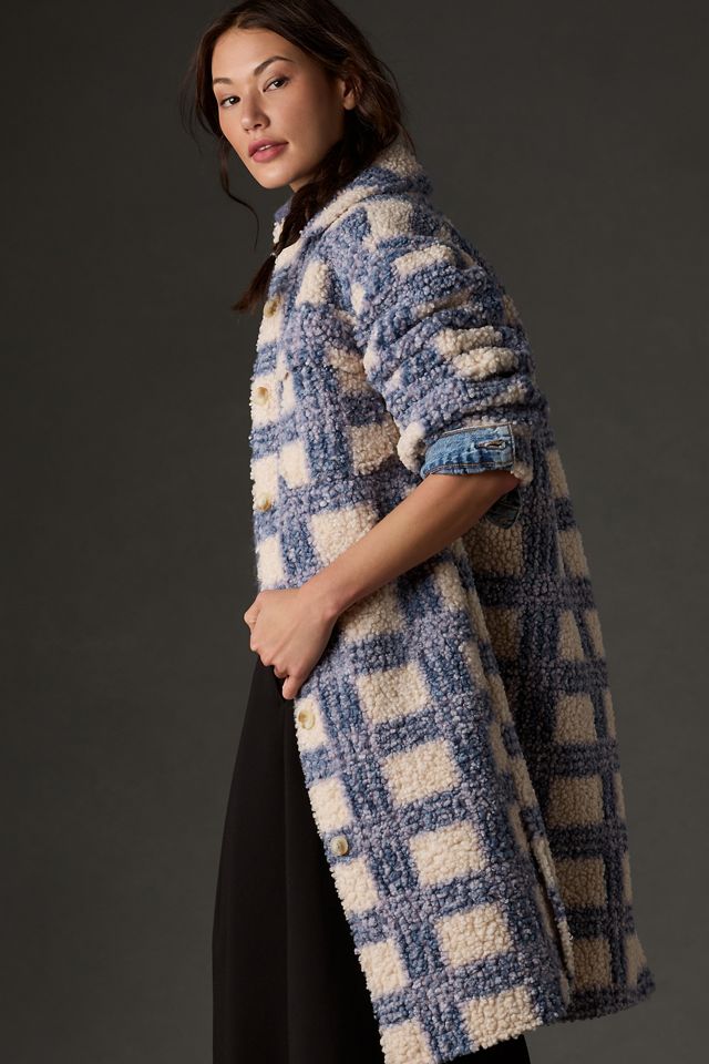 If By Sea Bouclé Plaid Long Shacket #3