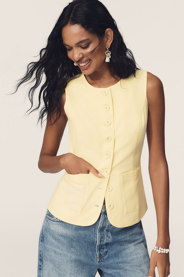 Endless Rose Linen Blend Vest #1