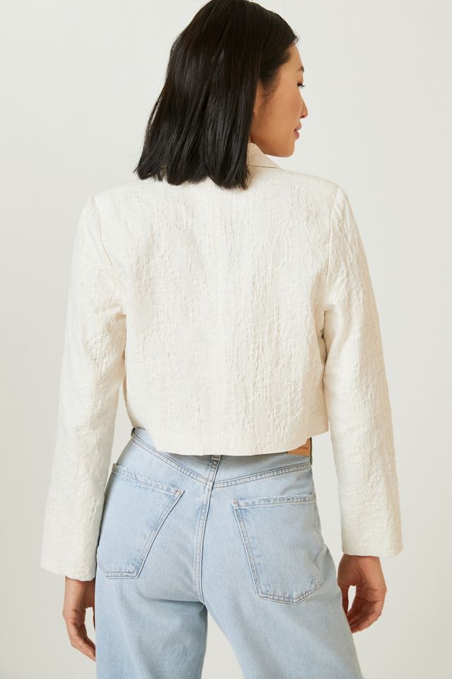 Current Air Cropped Jacquard Blazer #3