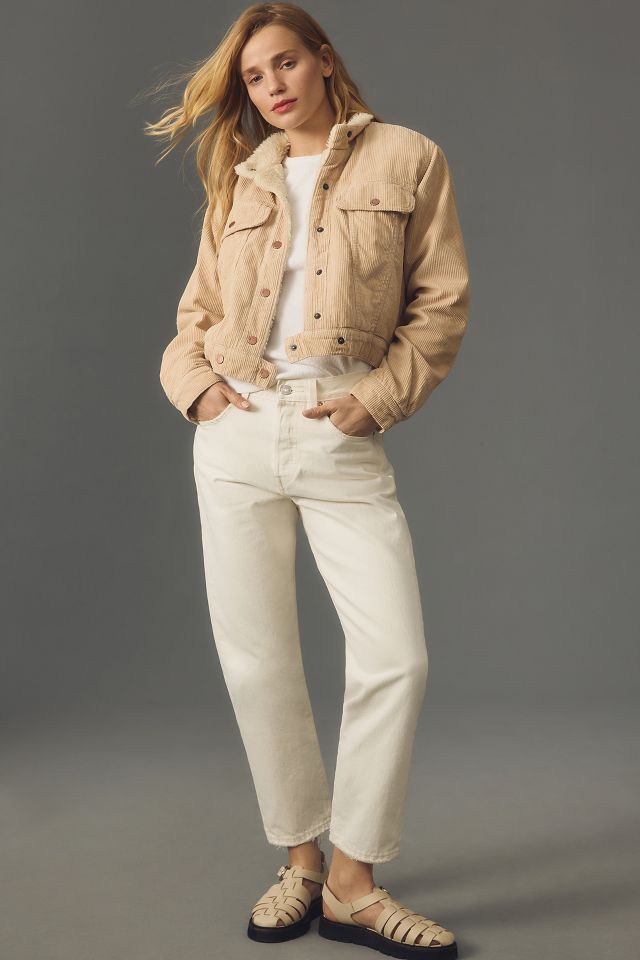 Anthropologie shops The Korner corduroy sherpa jacket small