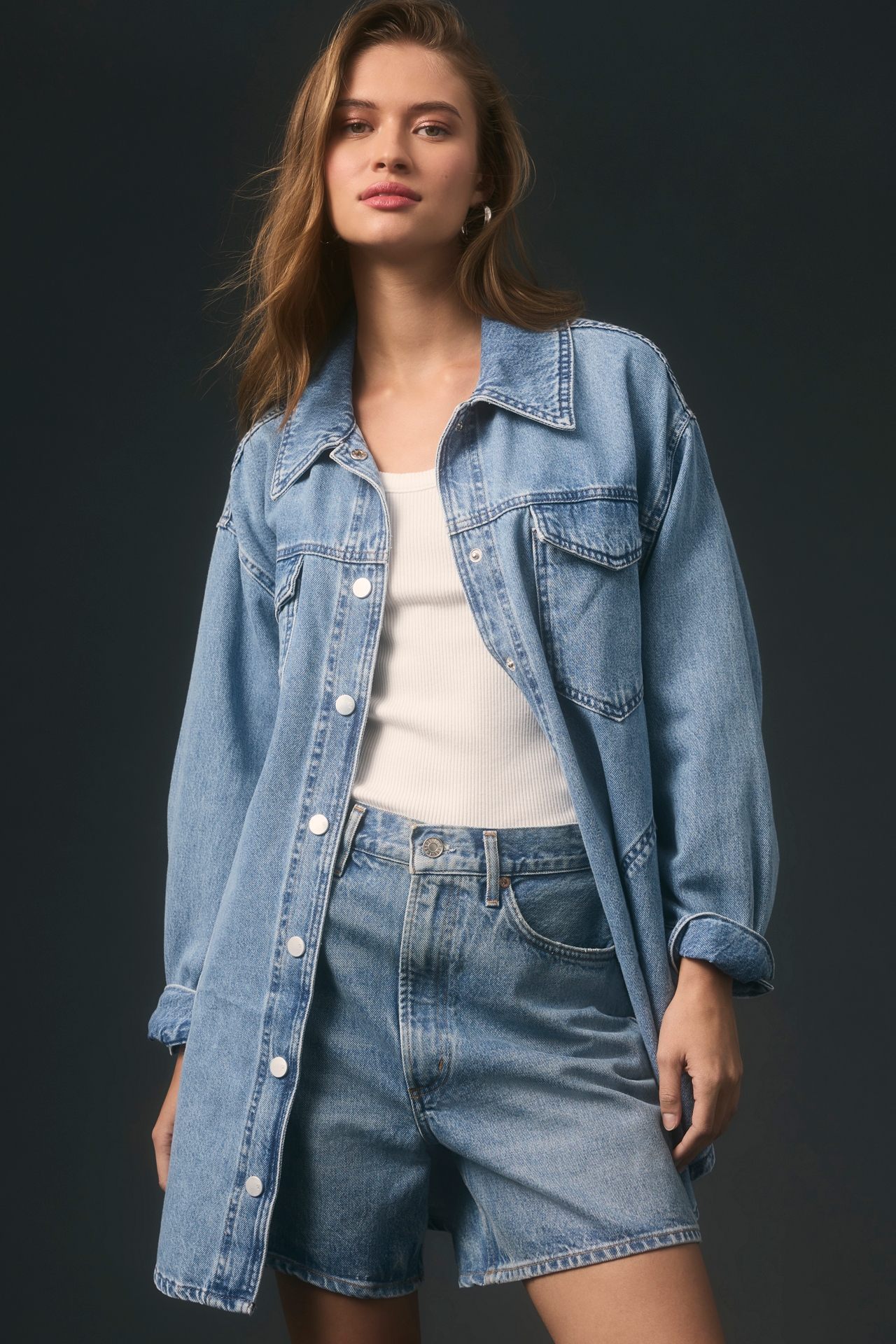 Pilcro Relaxed Denim Shacket